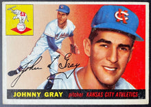 Load image into Gallery viewer, 1955 Topps Baseball #101 Johnny Gray Kansas City Athletics Vintage MLB Card
