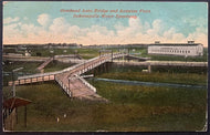 1916 Rare Indianapolis Motor Speedway Vintage Postcard Aviation Field Bridge