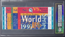 Load image into Gallery viewer, 1997 World Series Game 2 MLB Baseball Ticket Florida Marlins vs Cleveland iCert
