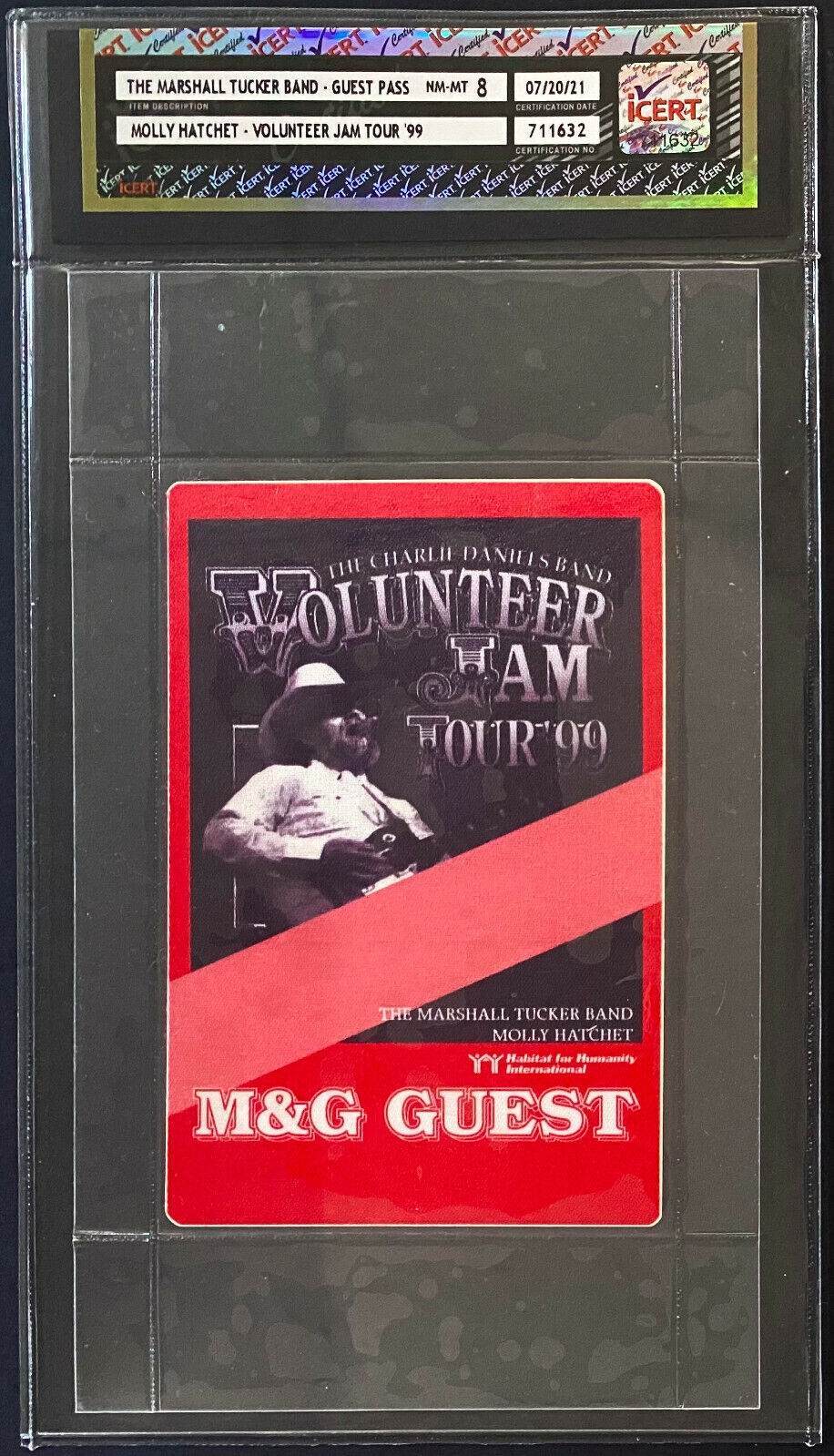 1999 The Marshall Tucker Band Molly Hatchet Guest Pass Jam Tour icert NM-MT 8