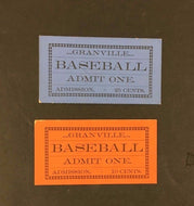 c1900s Baseball Ticket From Granville New York On Heavy Stock Great History