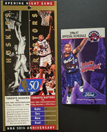 50th NBA Anniversary Toronto Raptors Full Ticket and Schedule 1996-97 Basketball
