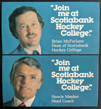 Load image into Gallery viewer, 1970s Scotiabank Hockey College 3 Unused Stickers+T Shirt Transfer+Vintage Ad
