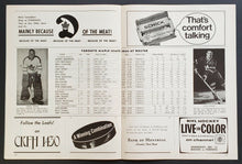 Load image into Gallery viewer, 1966 Maple Leaf Gardens NHL Program Insert + Ticket Stub Leafs vs Blackhawks
