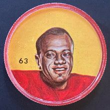 Load image into Gallery viewer, 1963 Nalley&#39;s Potato Chips CFL Football Token Plastic Coin #63 Don Clark
