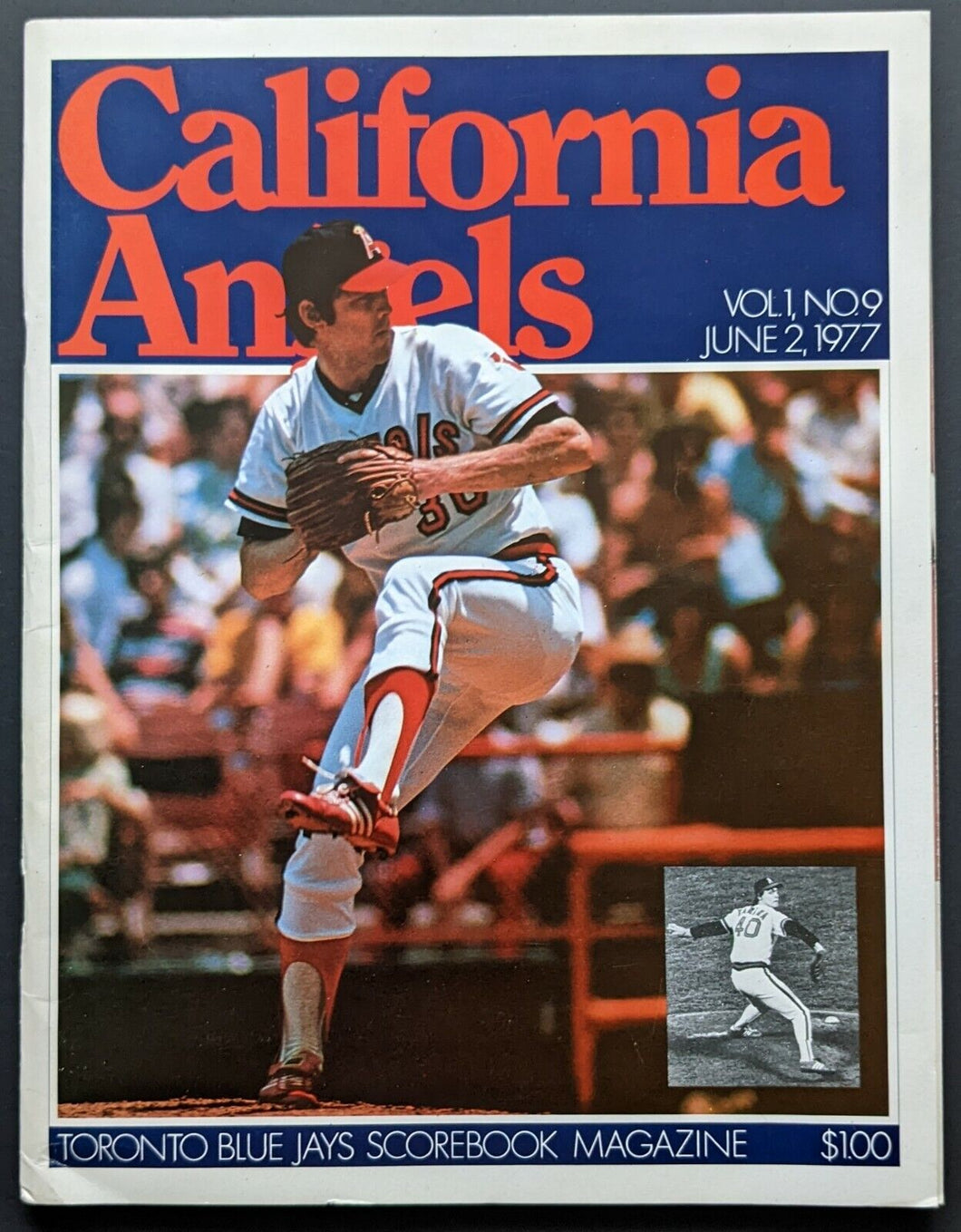 1977 Toronto Blue Jays Program Inaugural Season Nolan Ryan Cover Baseball MLB