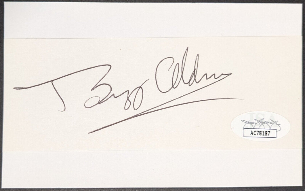 NASA Astronaut Signed Buzz Aldrin Autographed Cut Index Card 2nd Man on Moon JSA