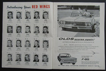 Load image into Gallery viewer, 1961 NHL Hockey Program Detroit Red Wings v Montreal Canadiens Toe Blake Olympia
