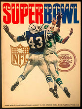 Load image into Gallery viewer, 1969 Super Bowl lll Football Program NY Jets vs Baltimore Colts Orange Bowl
