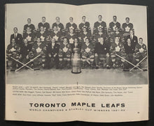 Load image into Gallery viewer, 1963 Toronto Maple Leafs Media Guide NHL Hockey Information Book World Champions
