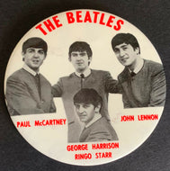 1964 The Beatles Vintage Pinback Button Made In USA Lennon Harrison McCartney