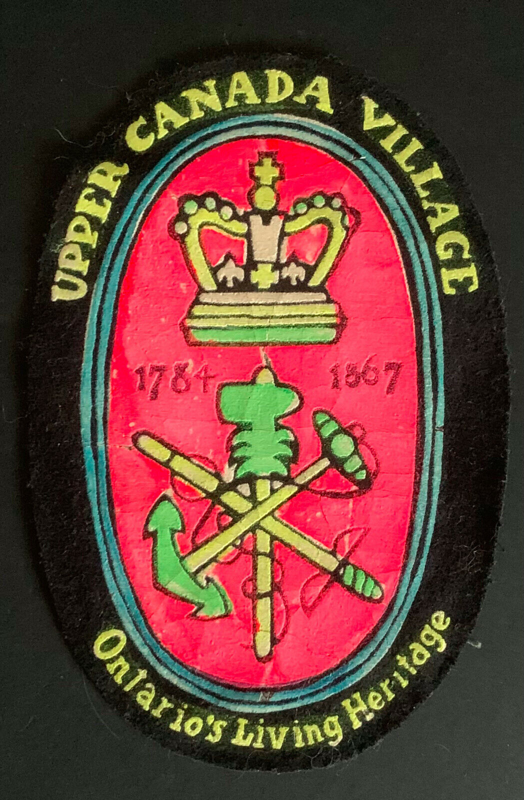 1960's Vintage Upper Canada Patch Crest 1784-1867 Ontario's Living Heritage