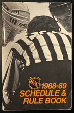 Load image into Gallery viewer, 1988-89 Vintage NHL Hockey Original Schedule Rulebook Calgary Flames Retro
