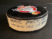 Load image into Gallery viewer, 2005 Game Used CHL Memorial Cup Hockey Puck London Knights Rimouski Oceanic
