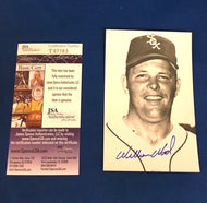 Wilbur Wood Autographed Real Photo Post Card MLB Baseball Chicago White Sox JSA