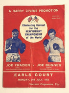1974 Joe Frazier v Bugner at Earls Court London Very Rare Boxing Program