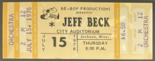 Load image into Gallery viewer, 1976 Jeff Beck iCERT Authenticated Concert Graded 7.5 Full Unused Ticket
