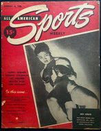 1946 All American Sports Weekly Magazine Joe Louis Boxing Cover Story Vintage