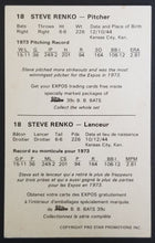 Load image into Gallery viewer, 1974 Steve Renko Montreal Expos Baseball Photo Pro Star Weston Premium Card #18
