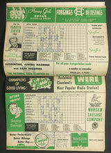 Load image into Gallery viewer, 1954 World Series Program Cleveland Stadium Indians vs Giants Vintage Sports
