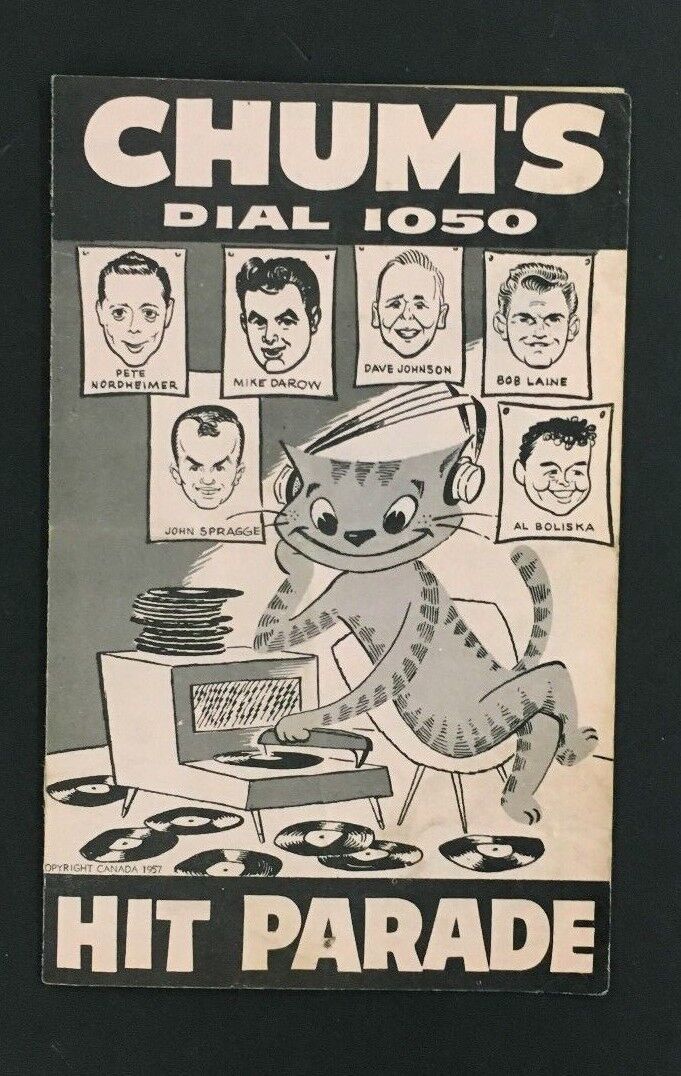 1959 Chum Chart Walking Man Hit Parade 1050 Bob Laine Toronto