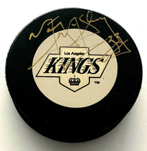 Load image into Gallery viewer, Marty McSorley Signed Los Angeles Kings NHL Hockey Puck Autographed In Glas Co
