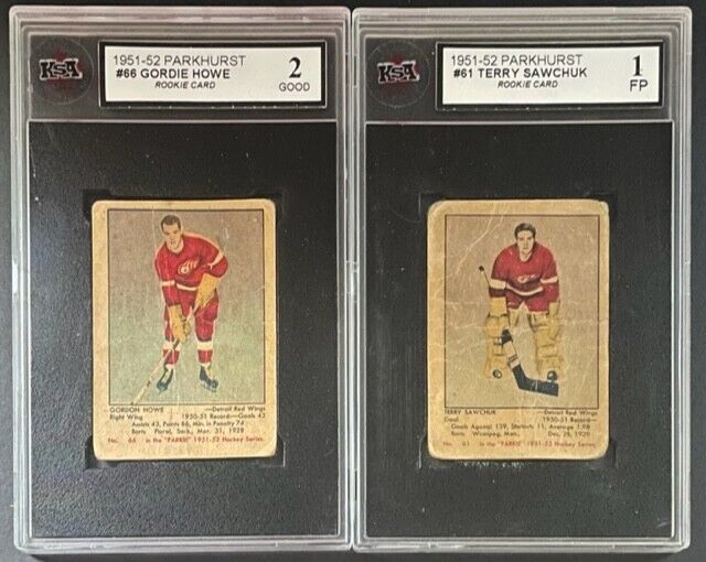 1951/52 Parkhurst NHL Hockey Card Complete Full Set Graded x4 Howe RC PSA KSA