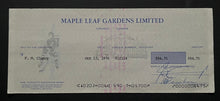 Load image into Gallery viewer, 1976 Maple Leaf Gardens Donald Crump Signed Cheque Frank King Clancy Autographed
