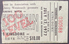 Load image into Gallery viewer, 1977 Led Zeppelin Concert Ticket Stub Seattle Kingdome Vintage Music Jimmy Page

