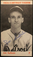 1974 MLB Baseball Card Detroit Tigers Joe Sullivan 1934-35 TCMA Autographed