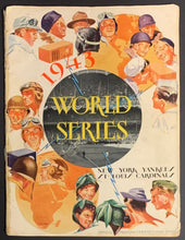 Load image into Gallery viewer, 1943 World Series Program Yankee Stadium New York vs St Louis Cardinals Vintage
