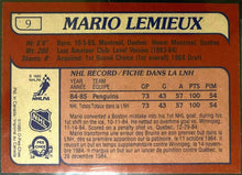 Load image into Gallery viewer, 1985 NHL Hockey Mario Lemieux O-Pee-Chee Rookie Card Beckett 8.5 NM-MT+ Penguins
