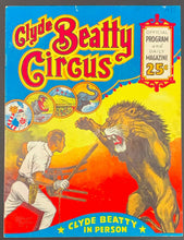 Load image into Gallery viewer, 1957 Clyde Beatty Circus Program Vintage Animal Trainer Historical Celebrity
