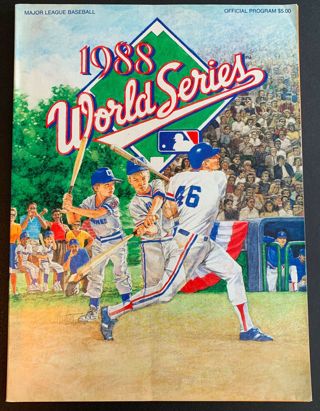 1988 World Series Baseball Program LA Dodgers v Oakland A's Vintage Sports MLB