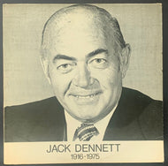1975 Jack Dennett Famous Radio + Sports Announcer Tribute LP Record CFAC Vintage