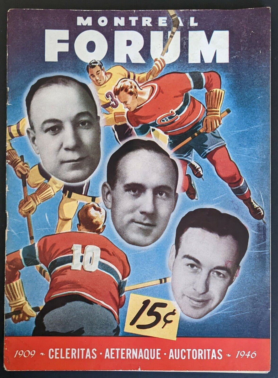 1946 Montreal Canadiens Home Opener Program New York Rangers NHL Hockey VTG