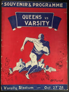 1928 University Of Toronto Football Magazine Varsity Stadium vs Queens Program
