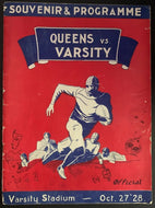 1928 University Of Toronto Football Magazine Varsity Stadium vs Queens Program
