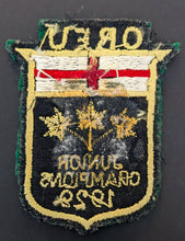 Load image into Gallery viewer, 1929 Ontario Rugby Union Junior Champions Jersey Patch St. Thomas Tigers Crest
