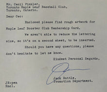 Load image into Gallery viewer, 1961 International League Baseball Booster Club Card Toronto Maple Leafs Stadium
