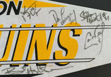 Load image into Gallery viewer, 1991 Signed Vintage NHL Hockey Boston Bruins Autographed Pennant Cam Neely Retro
