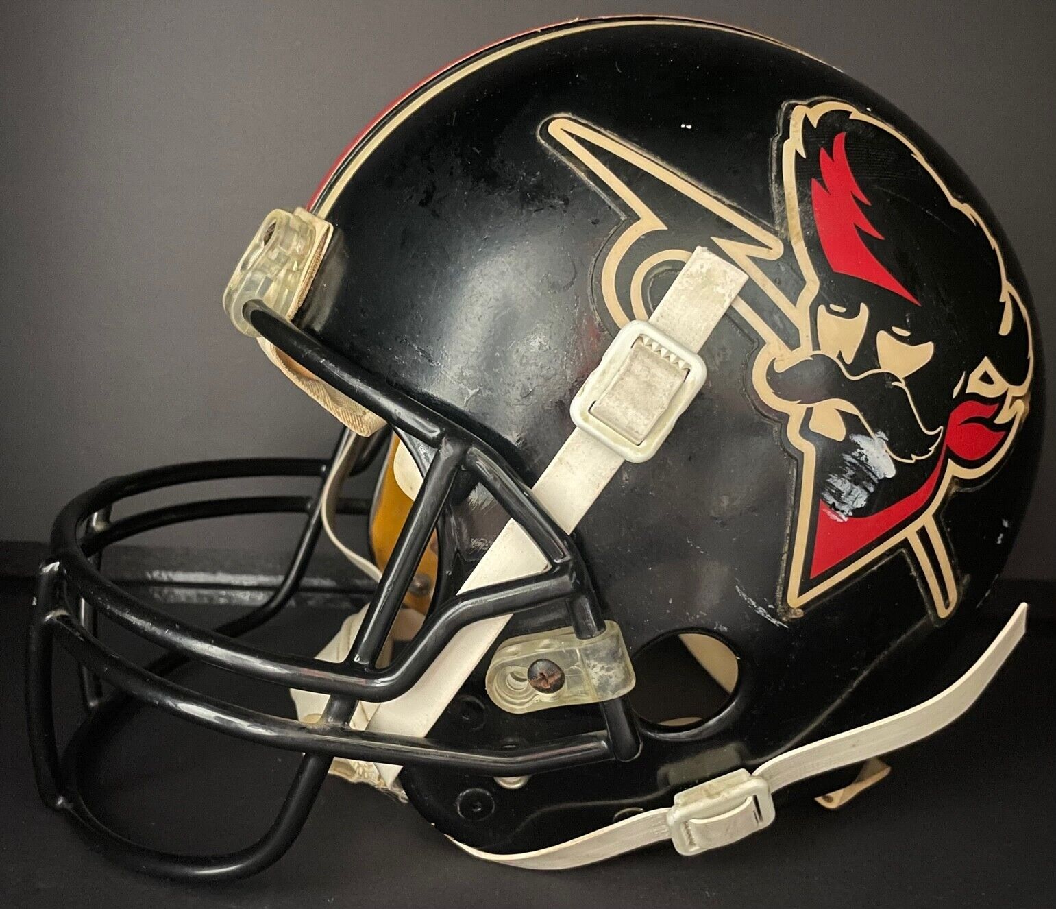 1996 CFL Ottawa Rough Riders Last Season Game Used Humphries Football Helmet VTG