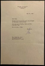 Load image into Gallery viewer, 1960 Boxing Letter Signed Gene Tunney on Personal Letterhead Autographed Vintage
