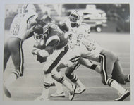 1980s CFL Football Press Photo BC Lions v Montreal Alouettes Larry Smith Brodeur