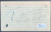 Load image into Gallery viewer, Tallulah Bankhead Autographed Index Card Hollywood Actress Celebrity JSA COA
