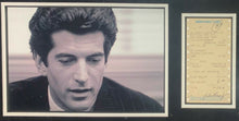 Load image into Gallery viewer, John F Kennedy Jr. Signed Credit Slip Autographed Receipt Framed + Photo JSA LOA
