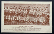 1938 Boston Olympics United States Amateur Champion Hockey Team Photo