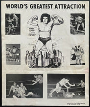 Load image into Gallery viewer, 1970s Vintage Andre The Giant Pro Wrestling Enterprises Poster
