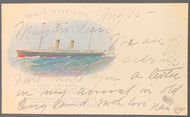 1904 RMS Majestic White Star Postcard 1898 United States Ship Titanic Captain