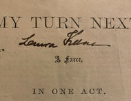 1866 Laura Keene Signed Script Autographed Ford Theatre Actress Lincoln History